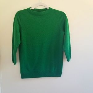 Talbots Pure Cashmere Sweater Green Size Small